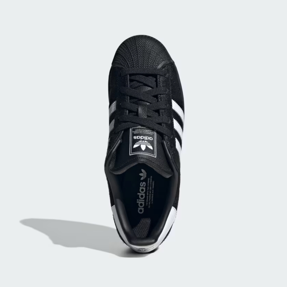 Adidas Superstar II Black Leather Pony Hair Sneakers Womens 8 - Picture 5 of 8
